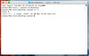 Zugriffsrechte Terminal Mac