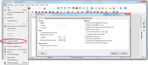 Screenshot PDF erstellen in Libre Office 5