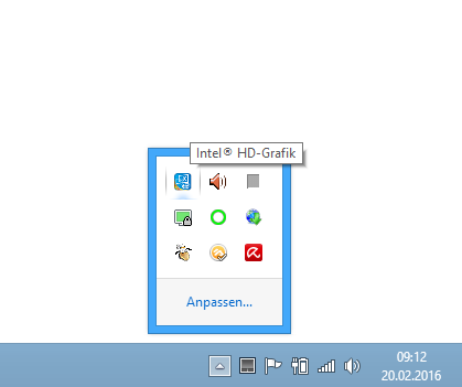 igfxtray Icon im Infobereich