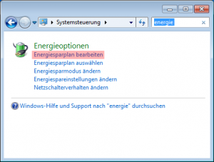 Energiesparplan bearbeiten