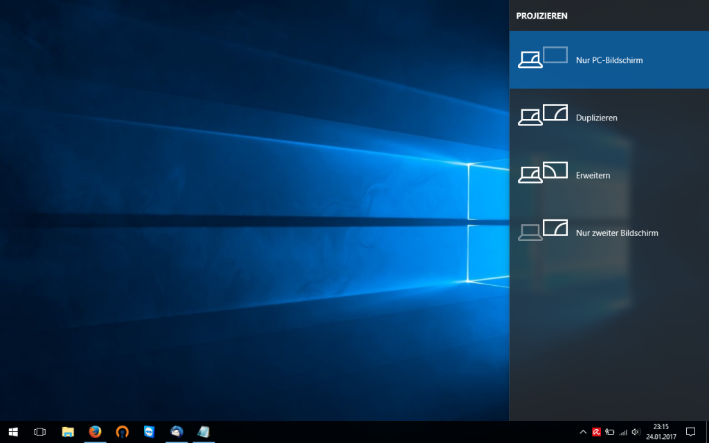 Projezieren-Menü in Windows 10