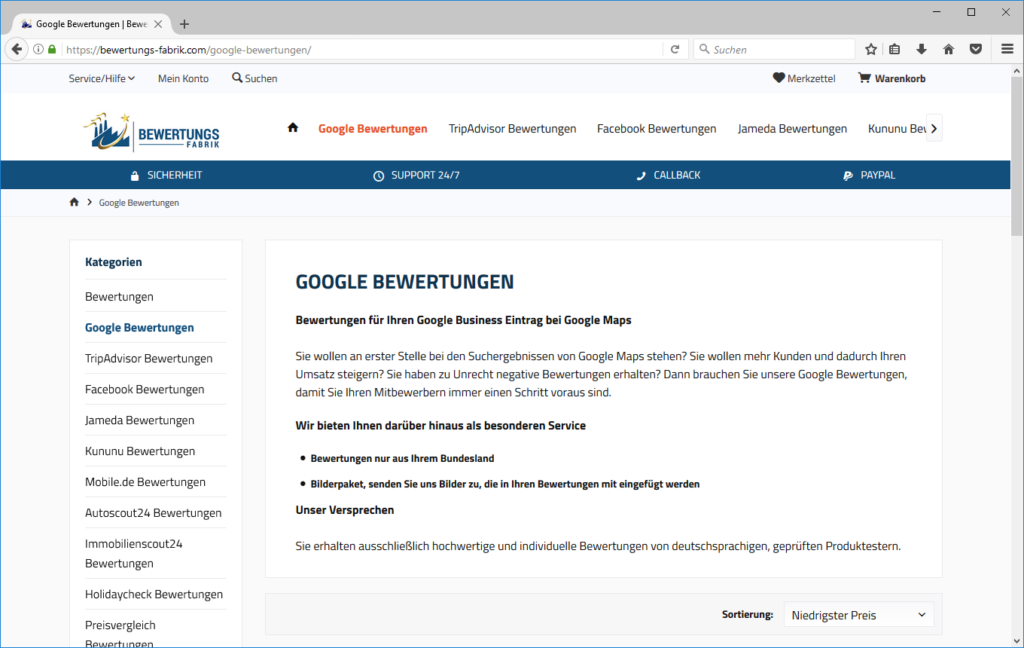 Fünf-Sterne Bewertungen auf Bewertungs-Fabrik kaufen