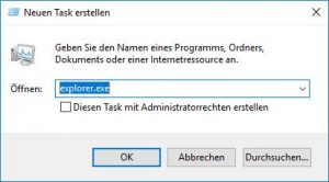 Windows Explorer manuell starten